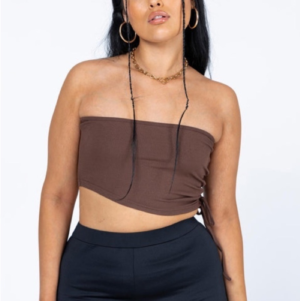 Princess Polly Leala bandeau brown top - Picture 2 of 2